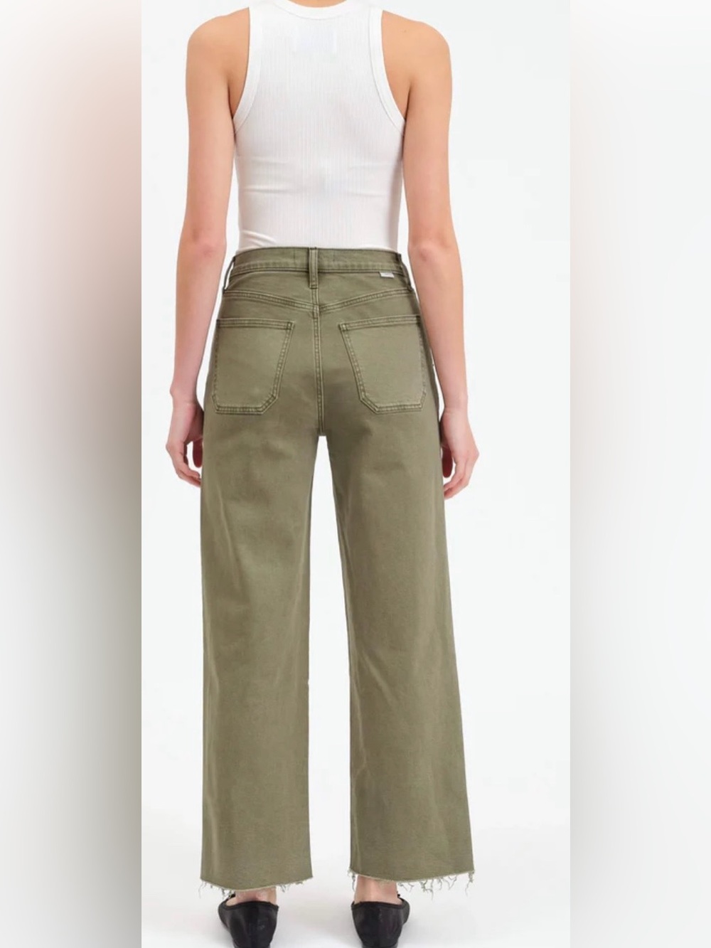 Daze High-Rise Wide Leg Utility Pants - Olive - Picture 2 of 7
